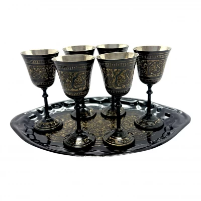 Рюмки бронзовые черные (h-12,8 см)(н-р 6шт/75мл.) Рюмки бронзовые черные (h-12,8 см)(н-р 6шт/75мл.)