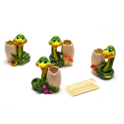 Змея подставка под зубочистки  (6х5х3,5 см)(8 шт /уп)