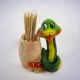 Змея с грибами подставка под зубочистки  (6х5х3,5 см)