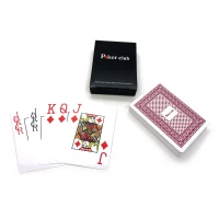 Карты игральные пластиковые красная рубашка (POKER CLUB)(9,2х6,5х2 см)