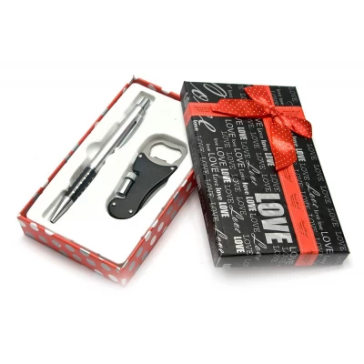 Ручка с открывашкой ножем фонариком набор (16,5х10х3 см)(MH608) код 26396