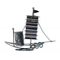 Техно-арт подставка под ручки Парусник металл (17х20х5,5 см)