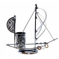 Техно-арт подставка под ручки Парусник металл (17х20х5,5 см)A