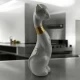 Кошка керамическая белая (23х8х6 см)