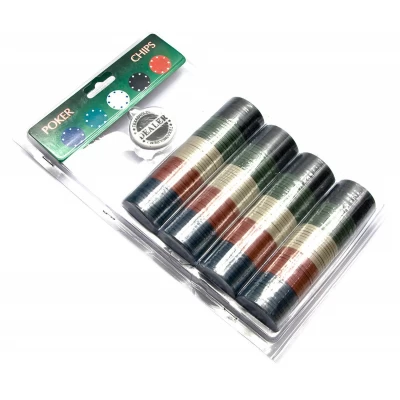 Покерные фишки (200 фишек)(18х29х4см)(вес фишки 4 гр. d-39 мм)