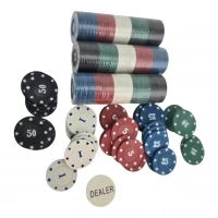 Покерные фишки (200 фишек)(18х29х4см)(вес фишки 4 гр. d-38 мм)