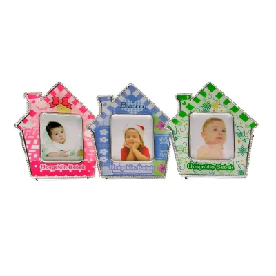 Магнит на холодильник  "Фоторамка Домик" (9х8,5 см) (2000) код 26931