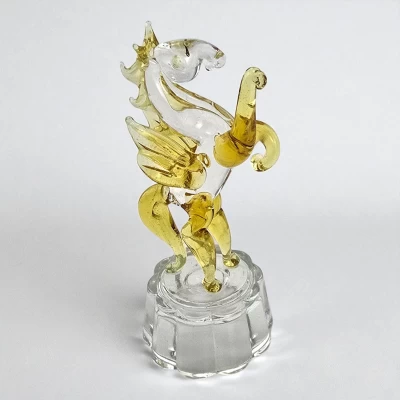 Конь- Пегас хрустальный золотистый (5,5х10х4 см)