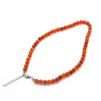 Бусы из красного агата (Ø=0,8 см, длина 43см )