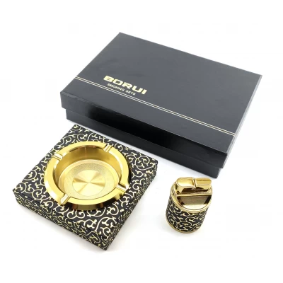 Подарочный набор (Пепепельница с зажигалкой)(21х15,5х5 см)A