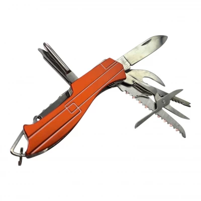 Нож складной с набором инструментов мультитул оранжевый (10 в 1)(9,5 см) Нож складной с набором инструментов мультитул оранжевый (10 в 1)(9,5 см)