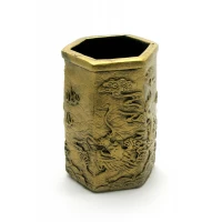 Подставка для ручек Драконы под бронзу (11х7х8 см)