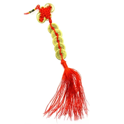 Денежный ручей с узлом счастья (2,5 см, 5 монет, 34х6 см) Денежный ручей с узлом счастья (2,5 см, 5 монет, 34х6 см) код 27119