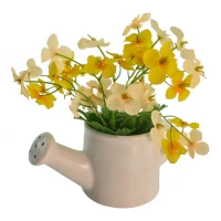 Цветы желтые в лейке (14.2х7,2х15 см)