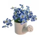 Цветы синие в лейке (14.2х7,2х15 см)