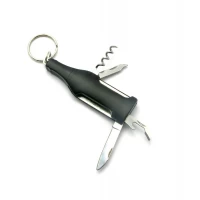 Нож-брелок, штопор с набором инструментов Бутылка (4 в 1)(11х2,5х1см)