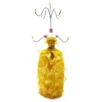 Подставка под бижутерию Манекен желтая (25х9,5х9 см)