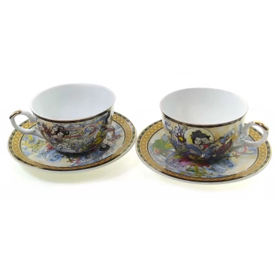 Сервиз фарфор (2JBS92) 2 чашки +2 блюдца "Музы" (16 шт. в ящ.) код 27321