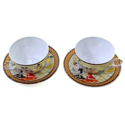 Сервиз фарфор (2JBS78) 2 чашки +2 блюдца "Танцовщицы" (24 шт. в ящ.) код 27322