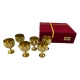 Бокалы бронзовые позолоченые(н-р 6 шт)(h-5,5)(18,5х15,5х5,5 см)(Velvet Box Goli Set Velvet Box gold) код 27362