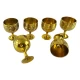 Бокалы бронзовые позолоченые(н-р 6 шт)(h-5,5)(18,5х15,5х5,5 см)(Velvet Box Goli Set Velvet Box gold) код 27362