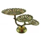 Фруктовница бронзовая 3 х яруcная, резная зеленая ( 24х 38х22,5 см)