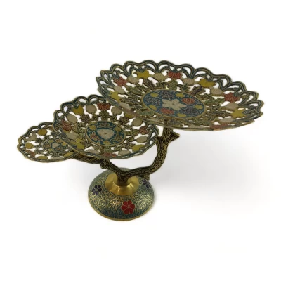 Фруктовница бронзовая 3 х яруcная, резная голубая ( 24х 38х22,5 см) Фруктовница бронзовая 3 х яруcная, резная голубая ( 24х 38х22,5 см)