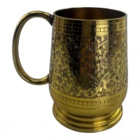 УЦЕНКА Кружка бронзовая позолоченая 0,5л. (15х14,5х10 см)