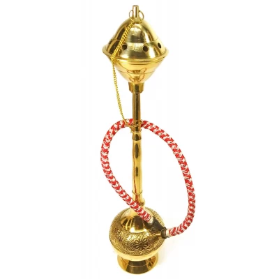 Кальян бронзовый желтый (1 персона)(12") код 2748