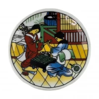 Магнит на холодильник Игра в шашки Го (5,5 см)