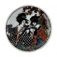 Магнит на холодильник Две гейши в саду (5,5 см)