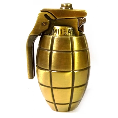 Зажигалка газовая  Граната бронза(20 шт/уп)(6х4х3,5 см)