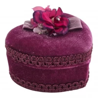 Шкатулка ткань Сердечко (10 × 11 × 10 см)