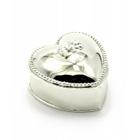 Шкатулка для украшений Сердечко (6х6х3 см)Серебро