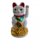 УЦЕНКА. Кошка Манэки-нэко машущая лапой, белая (11,2×6,7×6,7 см)