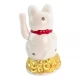 Кошка Манэки-нэко машущая лапой белая (11,2х6,7х6,7 см)