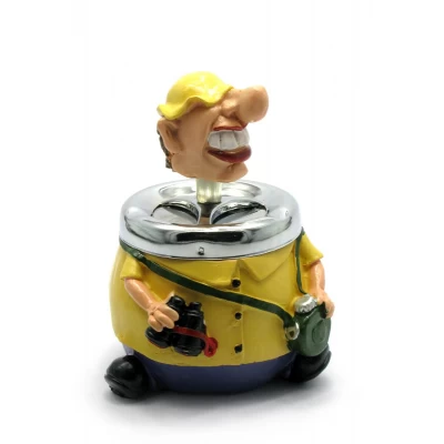 Пепельница керамическая с крышкой "Охотник" (8,5х8,5х5 см)(YG008) код 27954