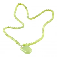 Ожерелье нефритовое с кулоном  Свет Лотоса (22,5 см)