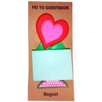 Магнит на холодильник сердечко со стикером(9х5 см)