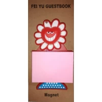 Магнит на холодильник сердечко со стикером(9х5 см)