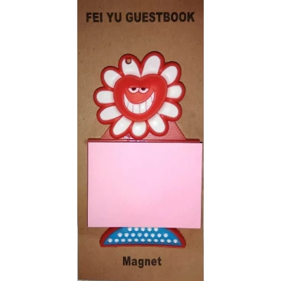 Магнит на холодильник сердечко со стикером(9х5 см)