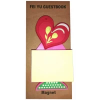 Магнит на холодильник сердечко со стикером(9х5 см)