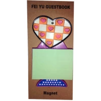 Магнит на холодильник сердечко со стикером(9х5 см)