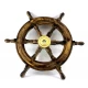 Штурвал деревянный с бронзовой вставкой ( 42х 4.2 см)