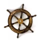 Штурвал деревянный с бронзовой вставкой ( 42х 4.2 см)
