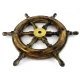 Штурвал деревянный с бронзовой вставкой ( 42х 4.2 см)