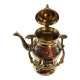 Чайник бронзовый с горелкой на подставке с цветным рисунком (30,5х19х16 см)A