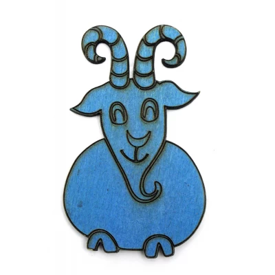 Магнит дерево Год синей деревянной козочки 2015