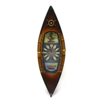 Ключница Лодка с часами (фото 13х18 см)(49,5х15х10 см)