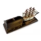 Модель парусника с подставкой для ручек и визиток (25,5х8х13,5 см)